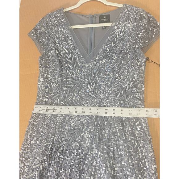 NWT ADRIANNA PAPELL DRESS GOWN MOTHER OF THE BRIDE FORMAL EVENING WEDDING GUEST - Picture 13 of 16